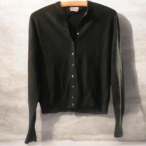 Jacques De Loux Women's Cashmere Button Up Cardigan Sweater Sz M Vintage 1950’s